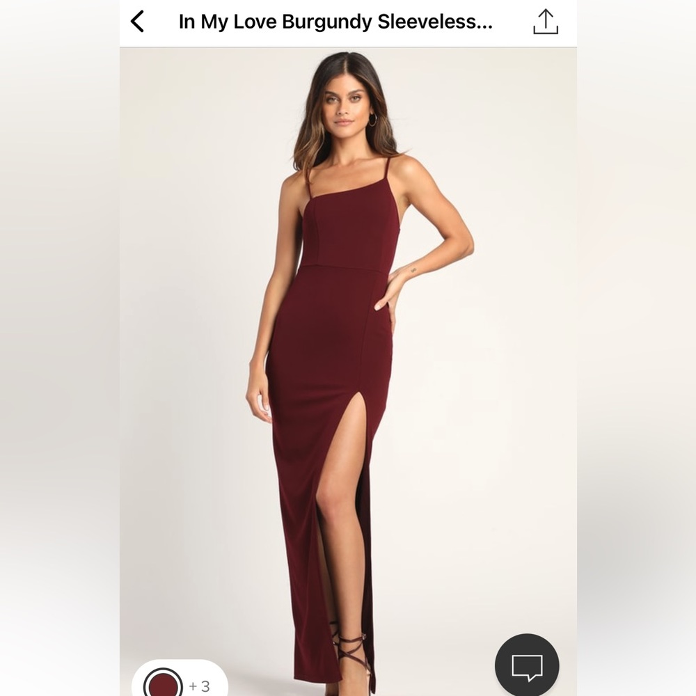 Lulus In My Love Burgundy Sleeveless Maxi Dress